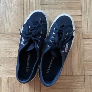 NIB Superga 2750 Cotu Classic Navy Canvas Sneaker Woman's Size 6/36